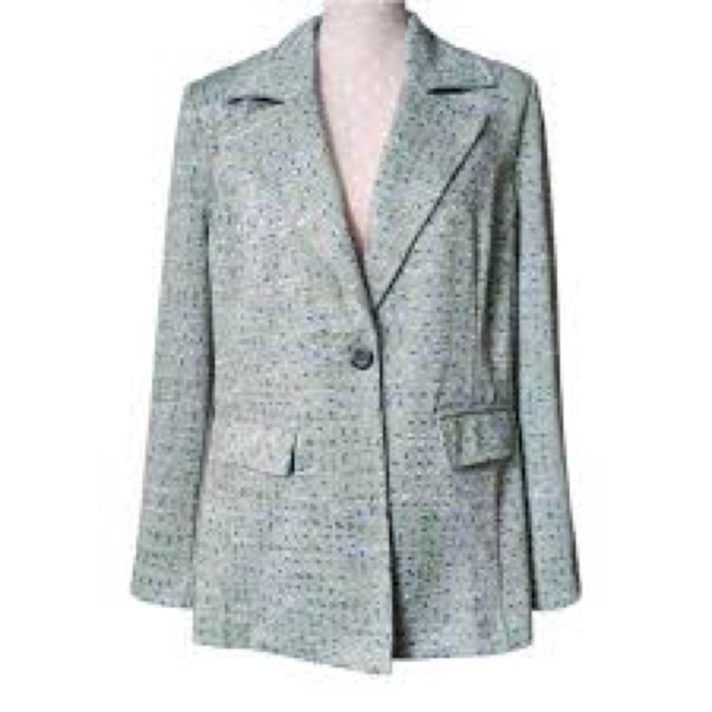 18. Cabi blue/green oversized Blazer Medium